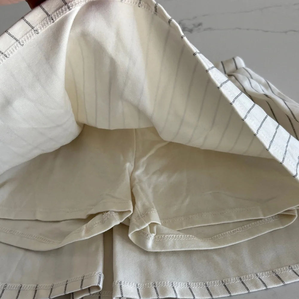 Habitual White Skirt with Black Stripes
